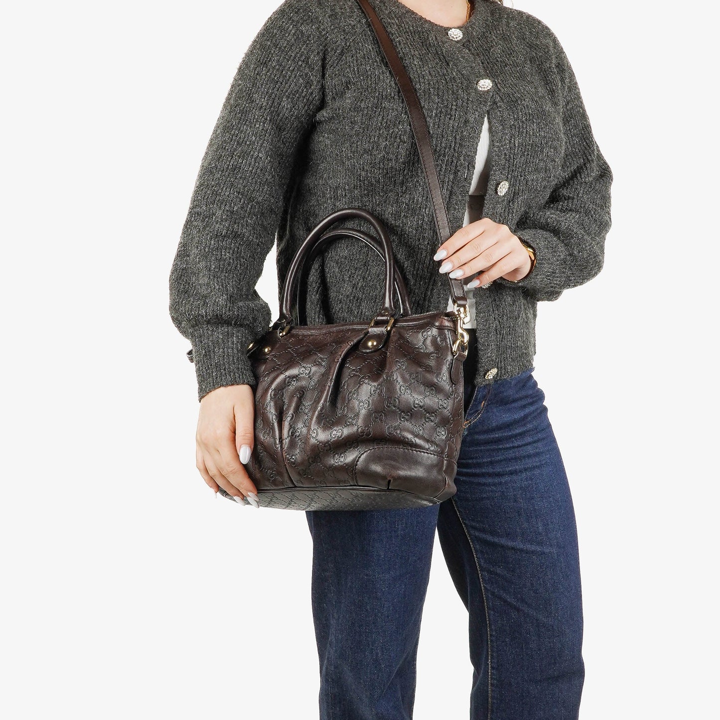 Gucci Guccissima Leather Suckey Hobo Bag