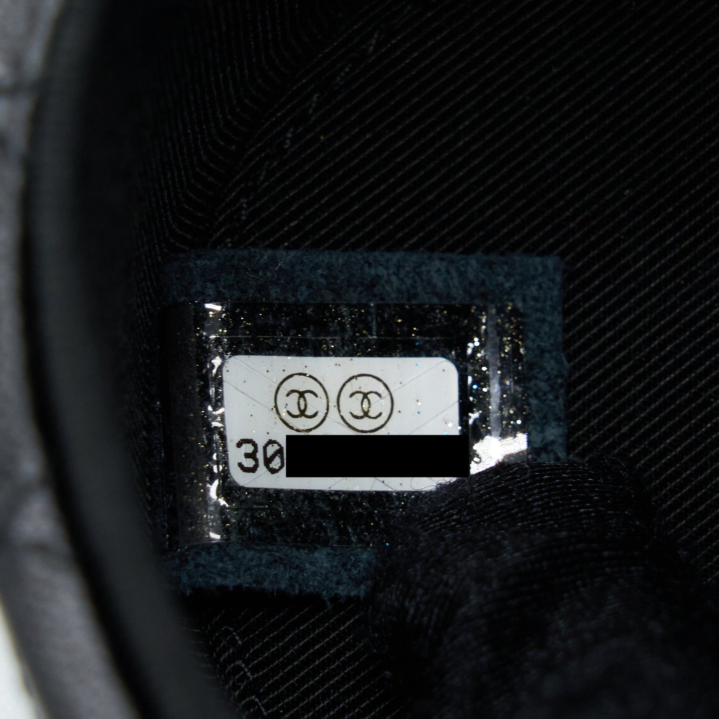 Chanel Mini Round Vanity With Chain Lambskin Black L