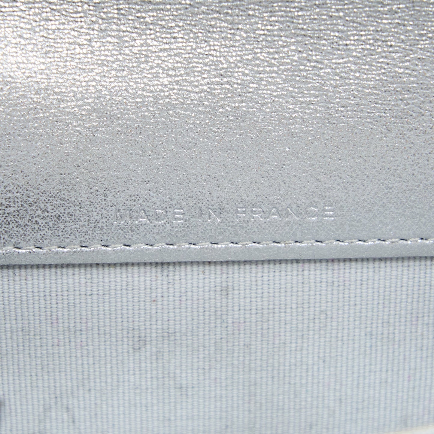 Chanel Quilted Classic Flap Card Holder Lambskin Silver