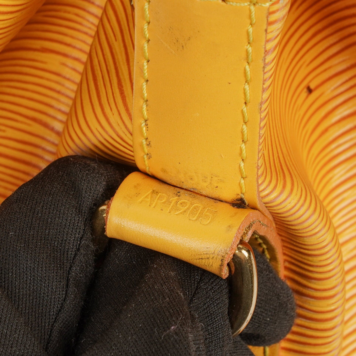 Louis Vuitton Petit Noe Yellow EPI Leather Shoulder Bag