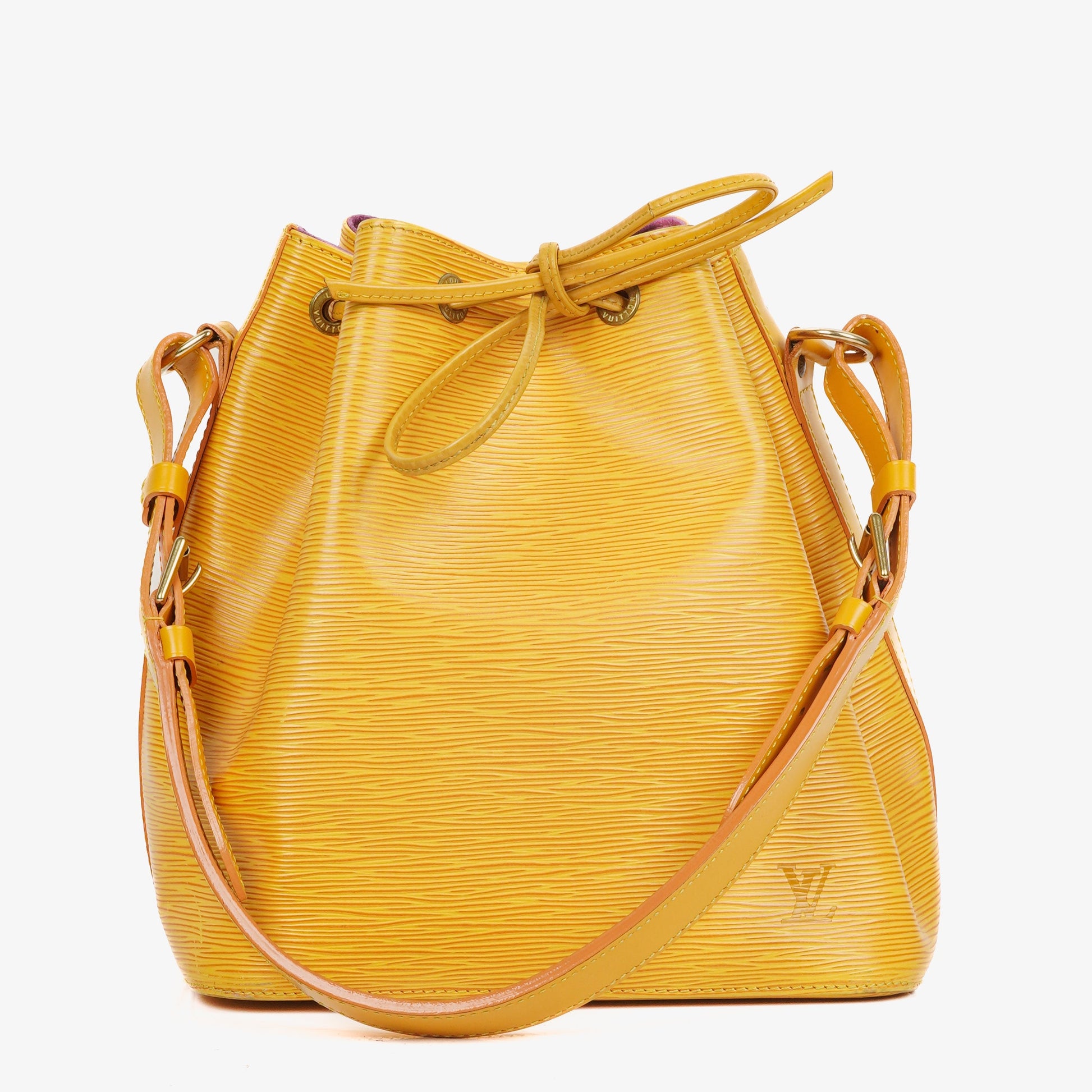 Louis Vuitton Petit Noe Yellow EPI Leather Shoulder Bag