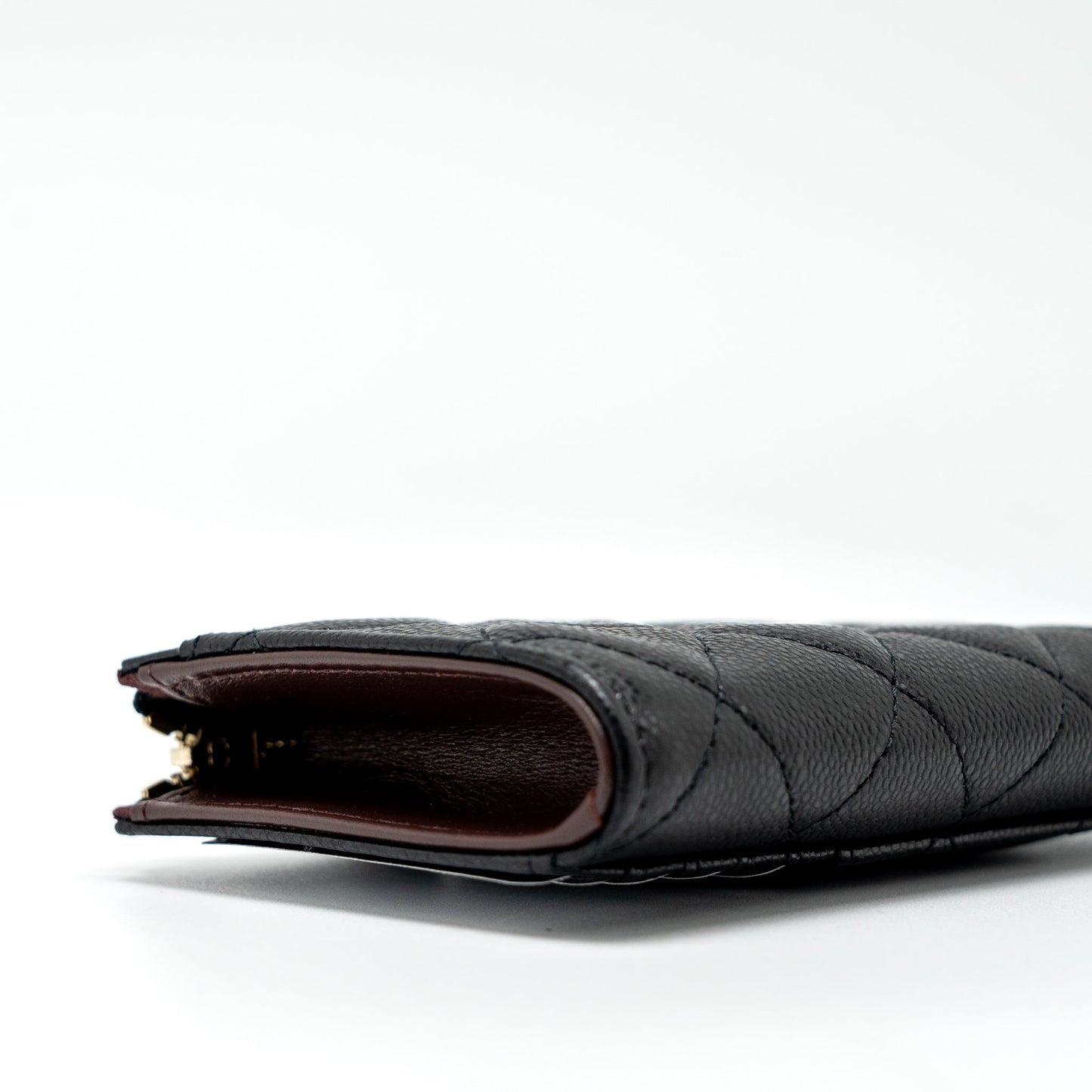 Chanel L Zip Wallet Caviar Black L (Microchip)