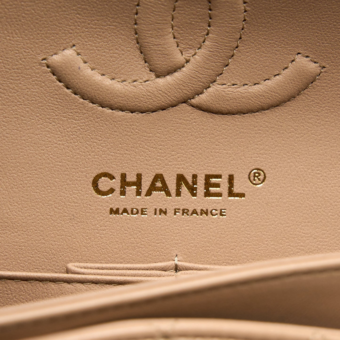 Chanel 22B Small Classic Flap Bag Lambskin Beige L