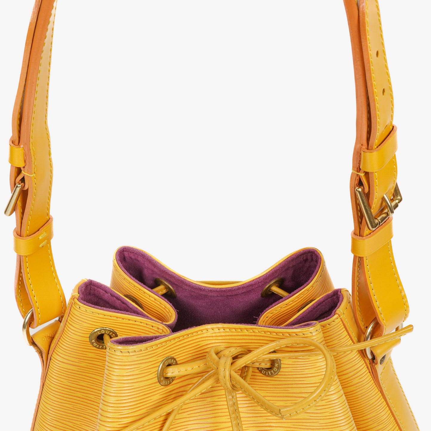 Louis Vuitton Petit Noe Yellow EPI Leather Shoulder Bag