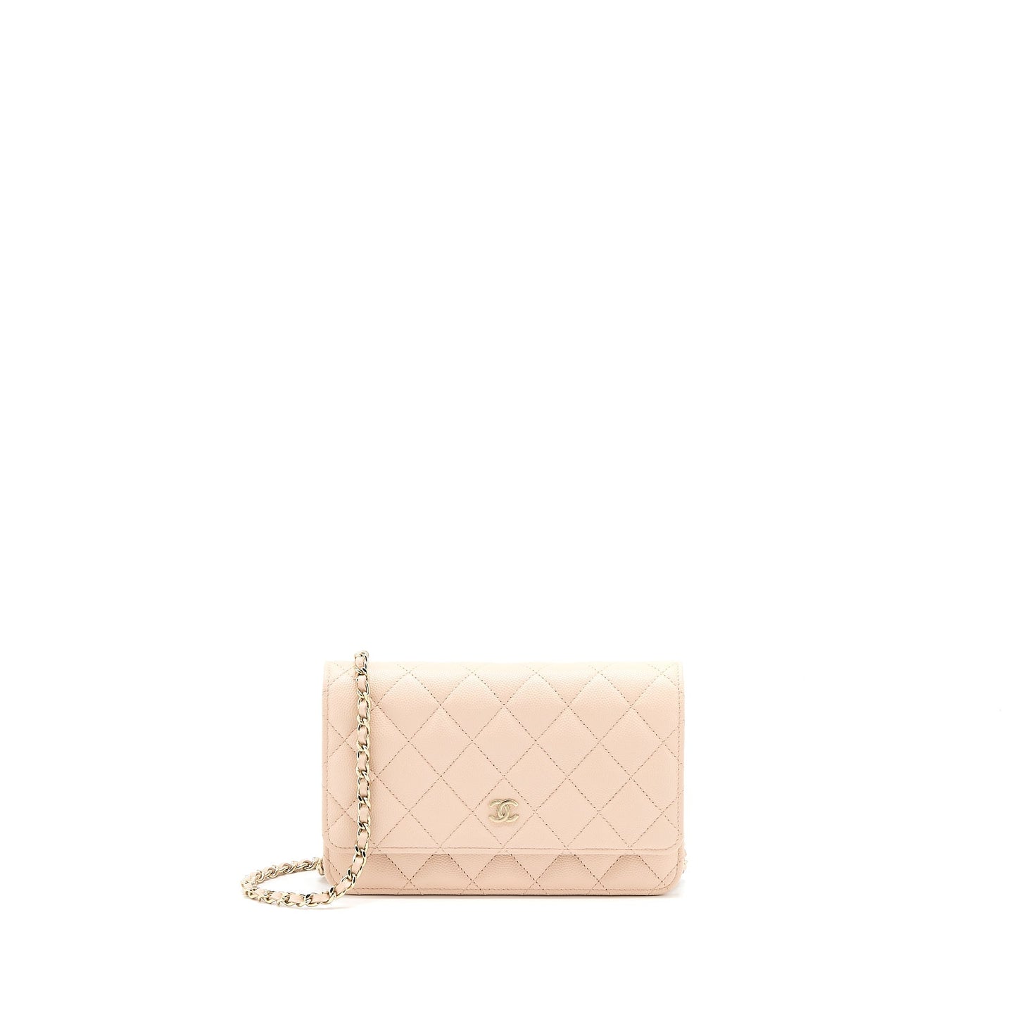 Chanel Classic Wallet On Chain Caviar Light Pink L (Microchip)