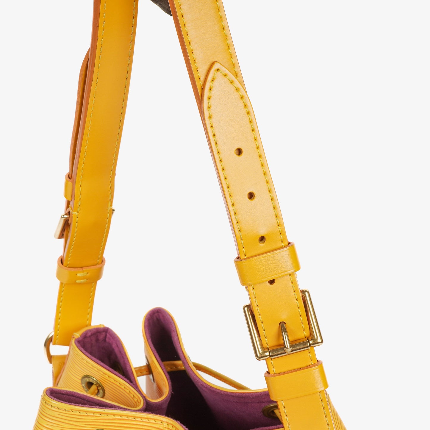 Louis Vuitton Petit Noe Yellow EPI Leather Shoulder Bag