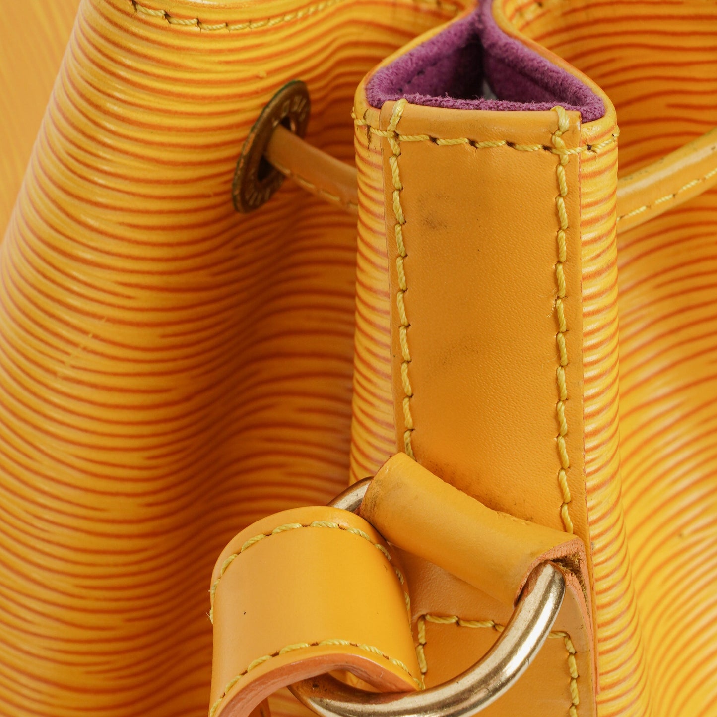 Louis Vuitton Petit Noe Yellow EPI Leather Shoulder Bag