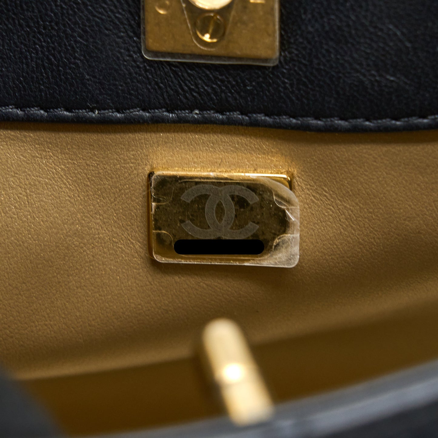 Chanel 23C Pearl Crush Hobo Bag Lambskin Black Brushed  (Microchip)