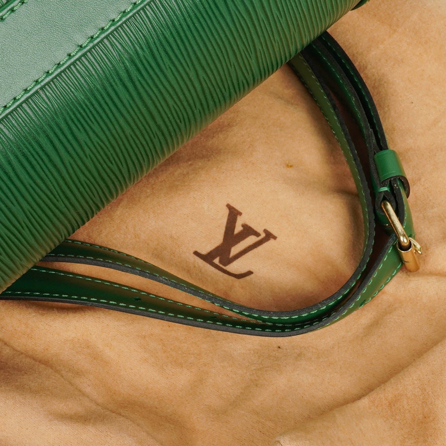 Louis Vuitton Randonnee PM Green EPI Leather Backpack
