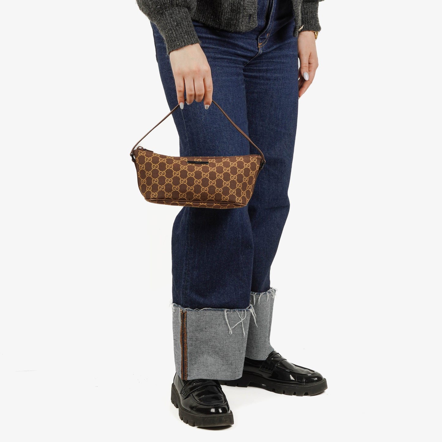 Gucci Mini Baguette Pochette Boat GG Monogram Bag
