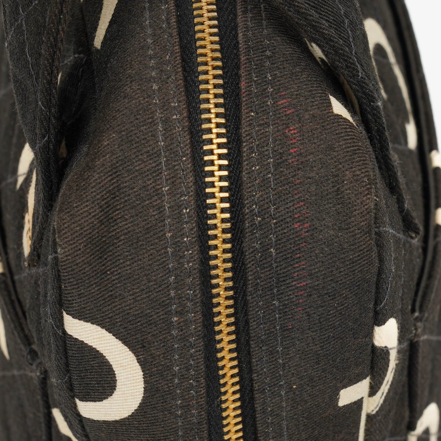 Chanel Black/White Logo Print Tote Bag