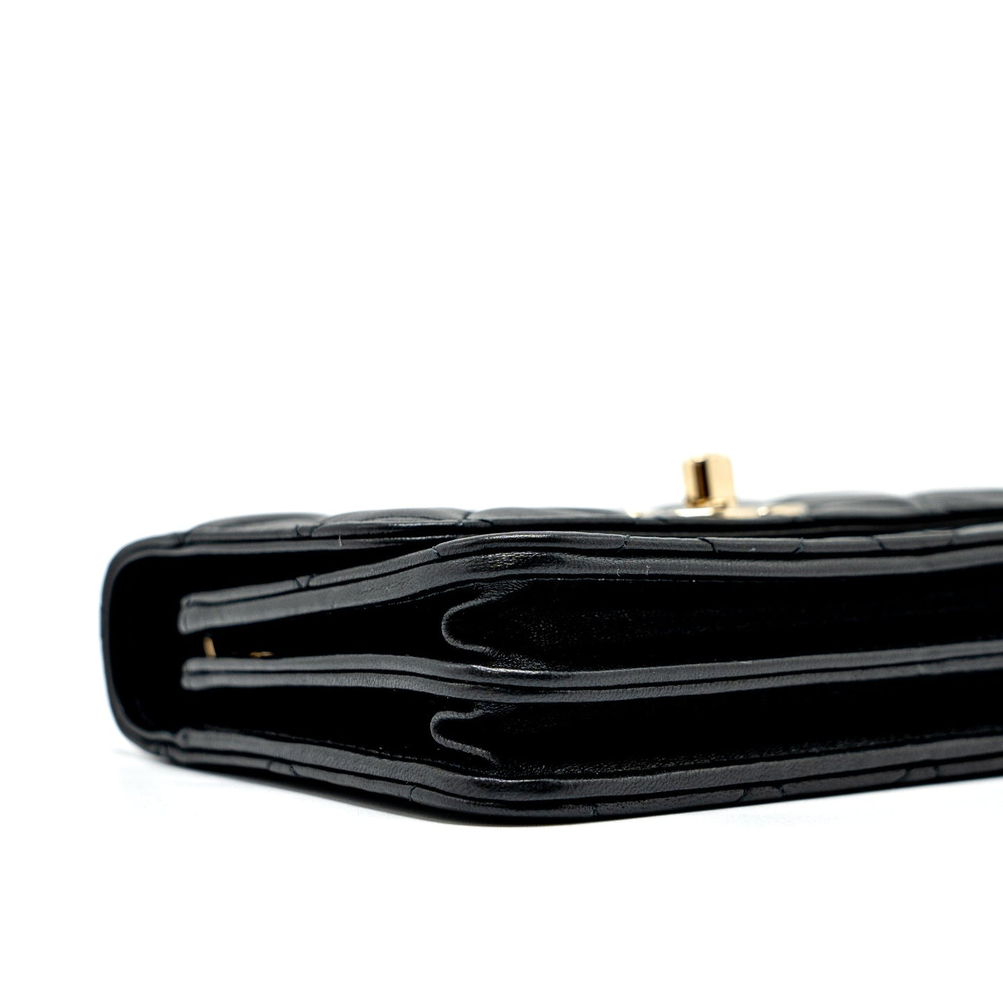 Chanel Mini Trendy CC Wallet on Chain Lambskin Black L (Microchip)
