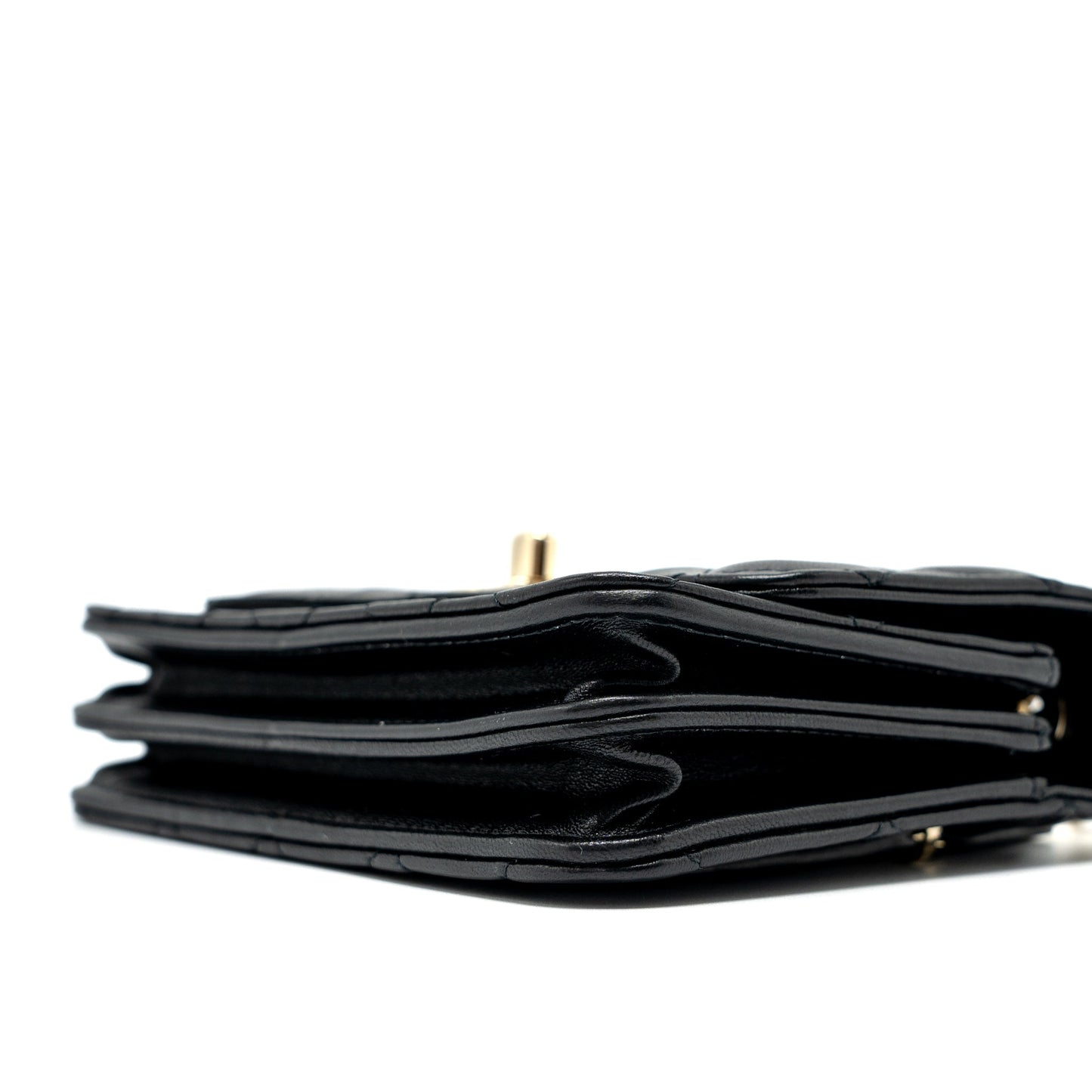 Chanel Mini Trendy CC Wallet on Chain Lambskin Black L (Microchip)