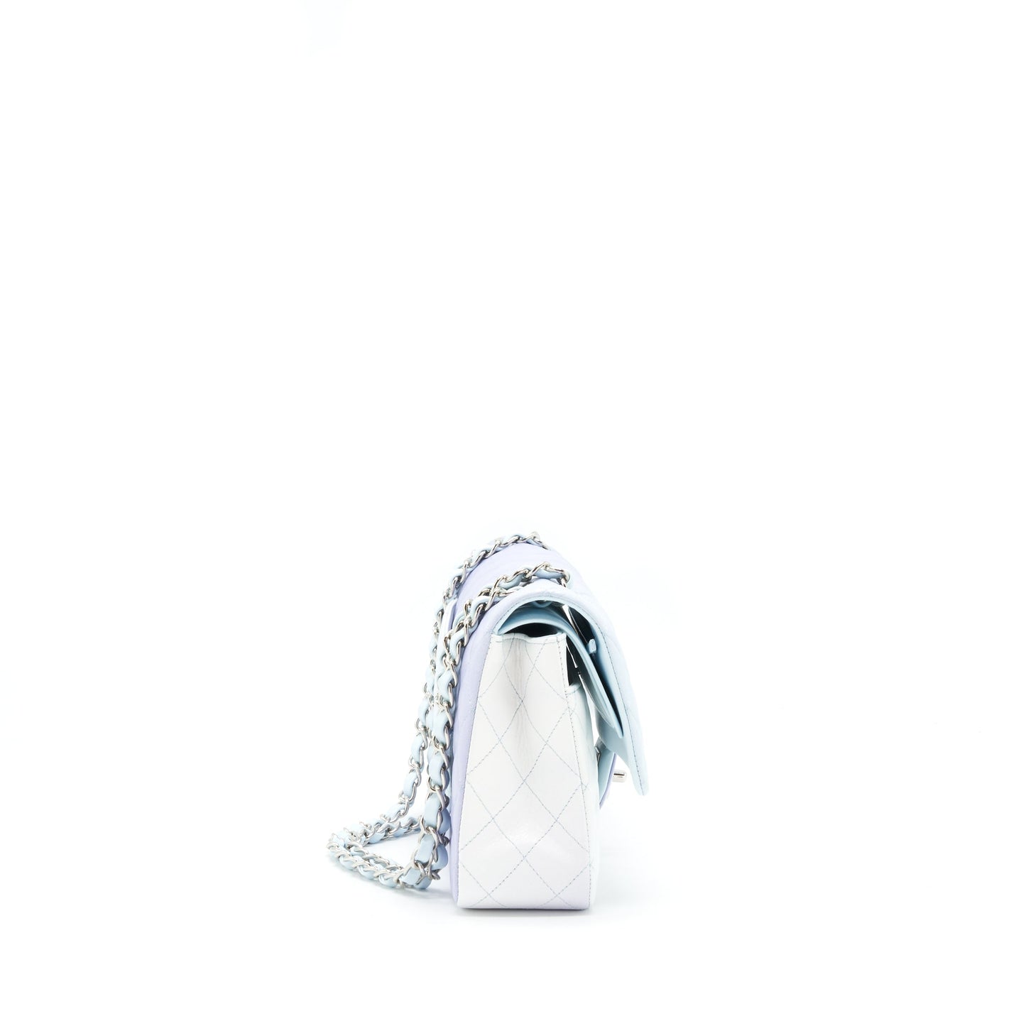 Chanel 21K Medium Classic Double Flap Bag Lambskin Ombre Iridescent