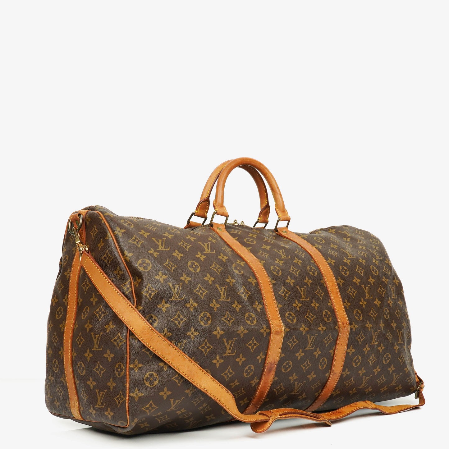 Louis Vuitton Keepall 60 Bandoulière Monogram Canvas Travel Bag
