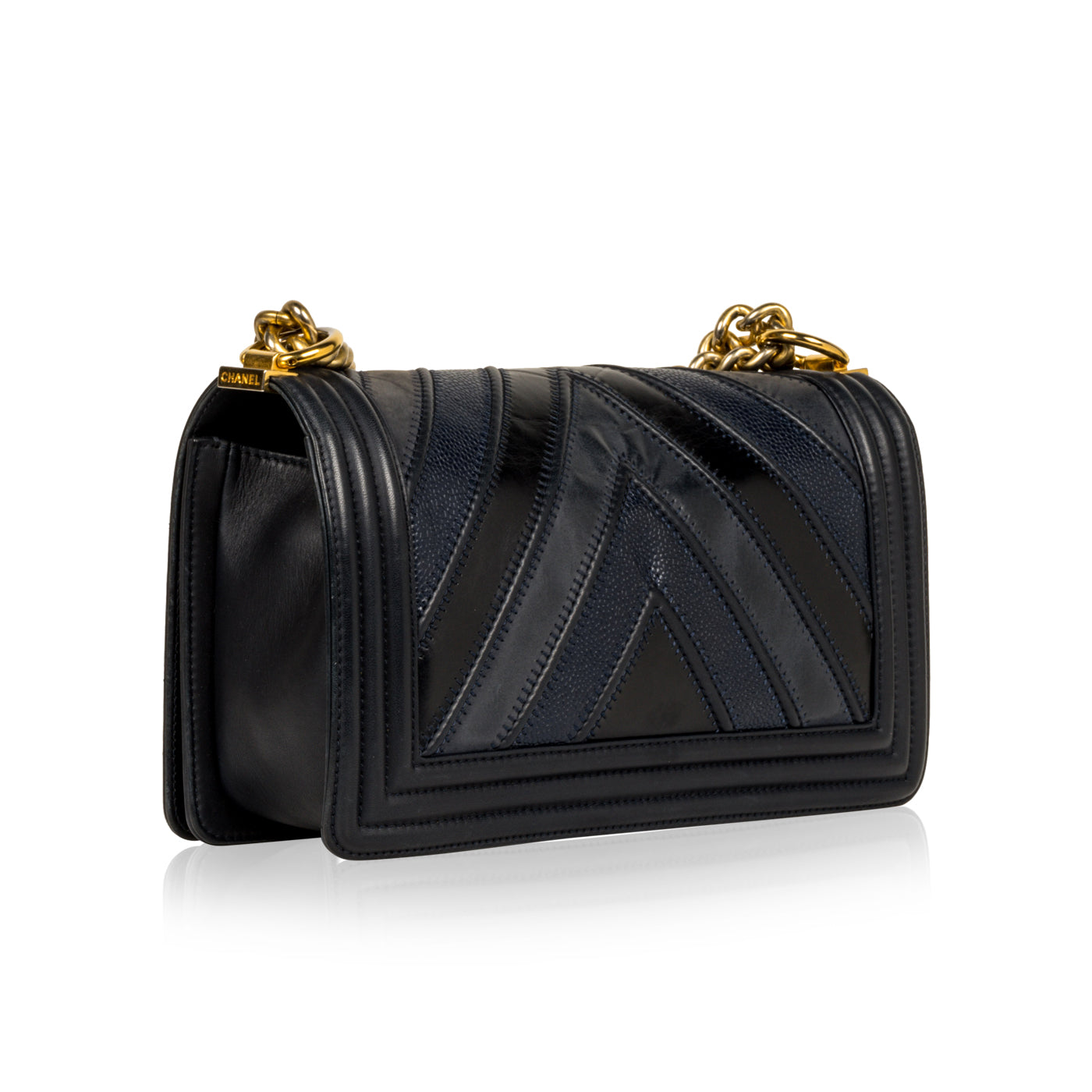 Chanel Mixed Leather Boy Bag