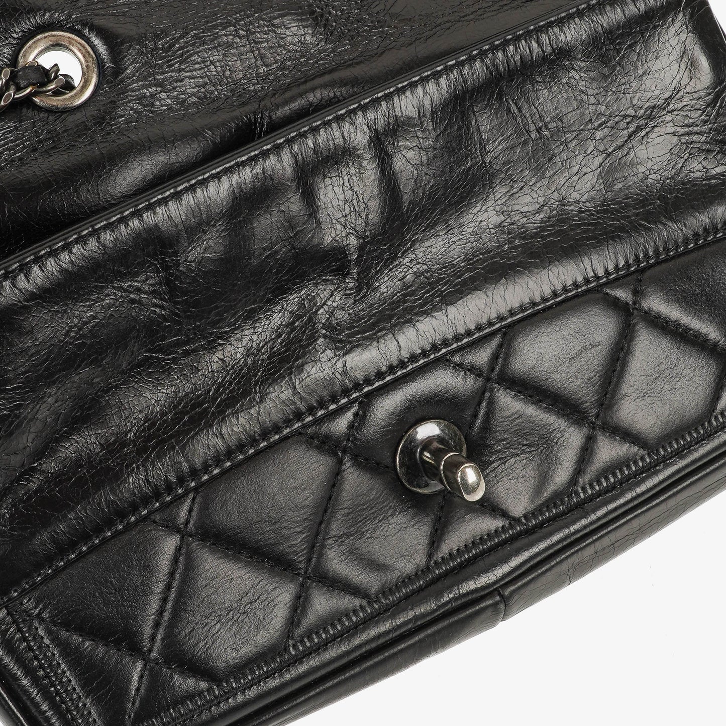 Chanel Single Flap Bag Black Quilted Leather Bag