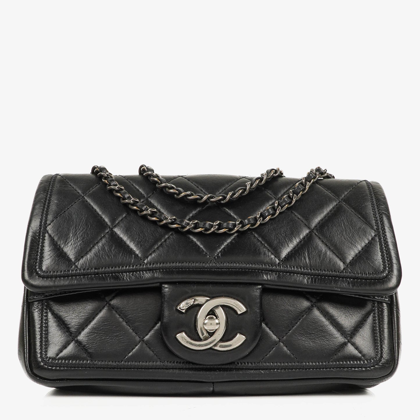 Chanel Single Flap Bag Black Quilted Leather Bag