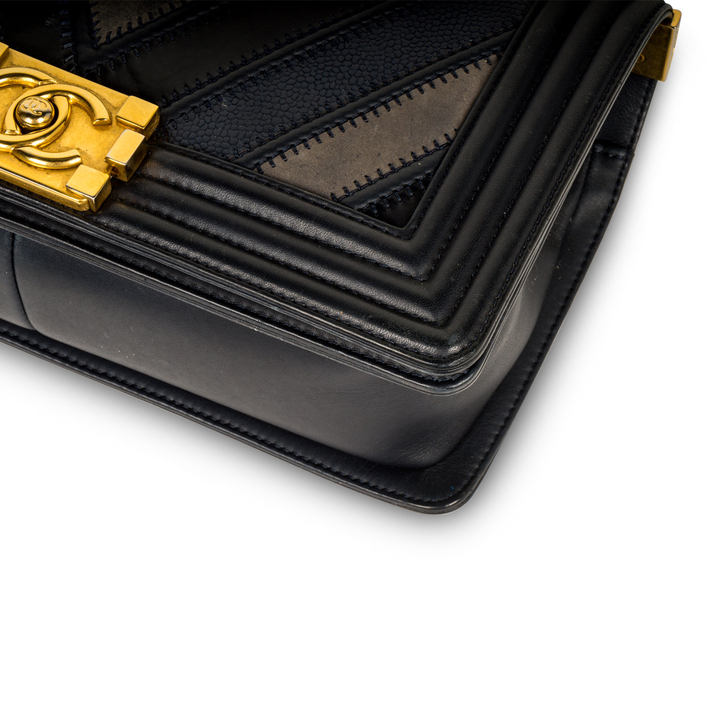 Chanel Mixed Leather Boy Bag
