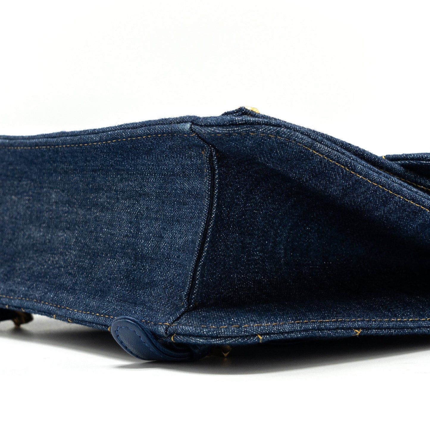 Chanel 23S flap backpack denim blue with  (microchip)
