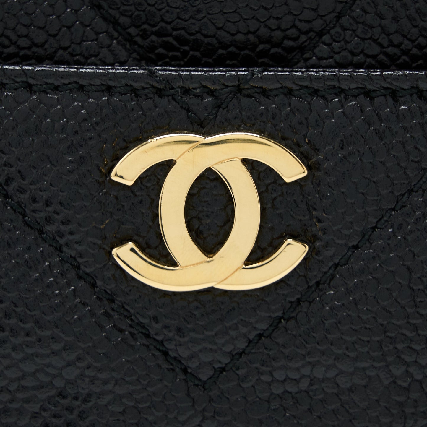 Chanel  Camera Chevron Tote Bag Caviar Black
