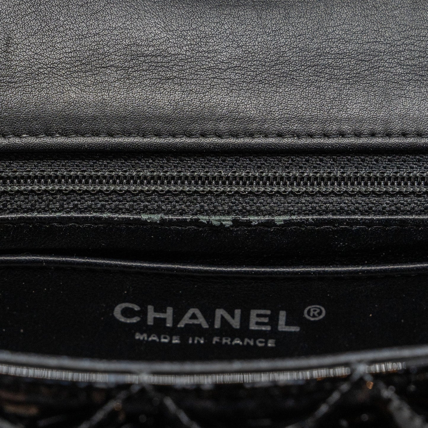 Chanel Mini Rectangular Flap Bag Patent Black