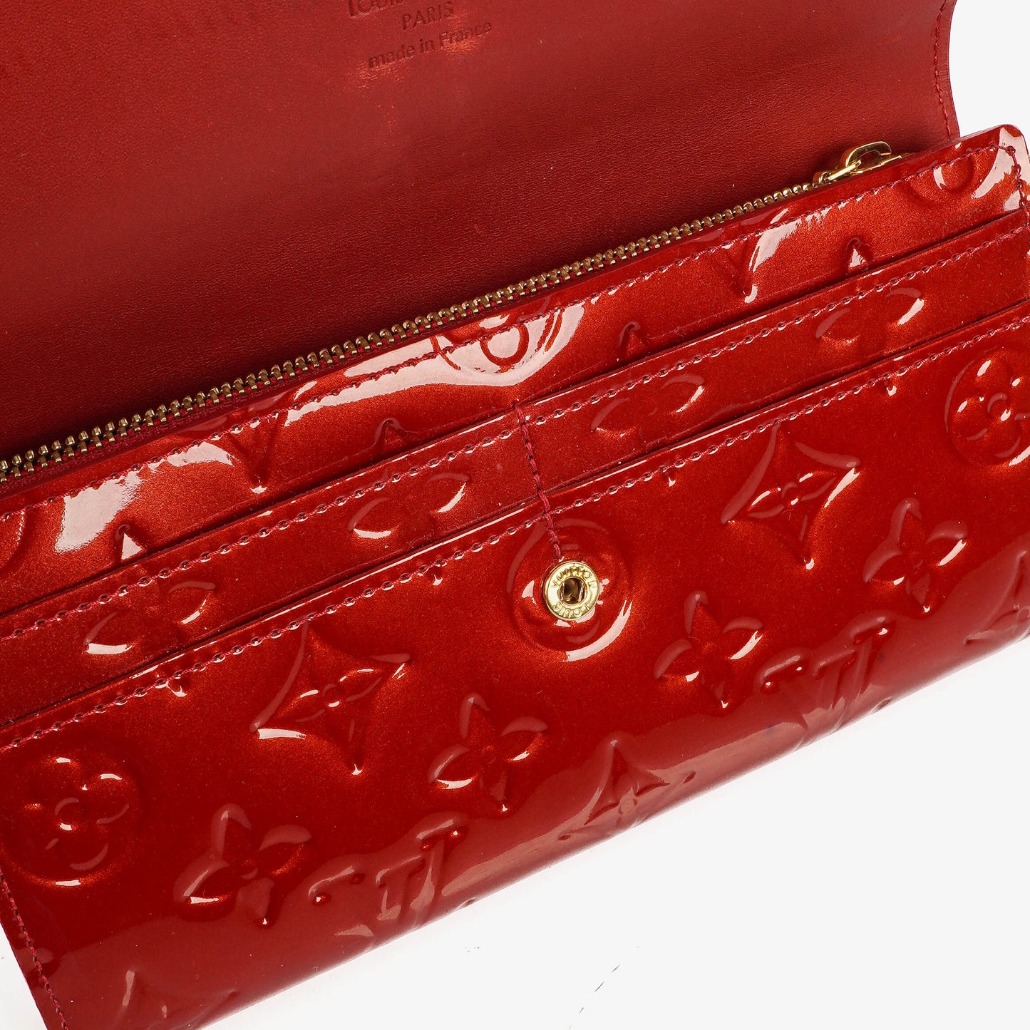Louis Vuitton Sarah Rouge Red Monogram Vernis Wallet