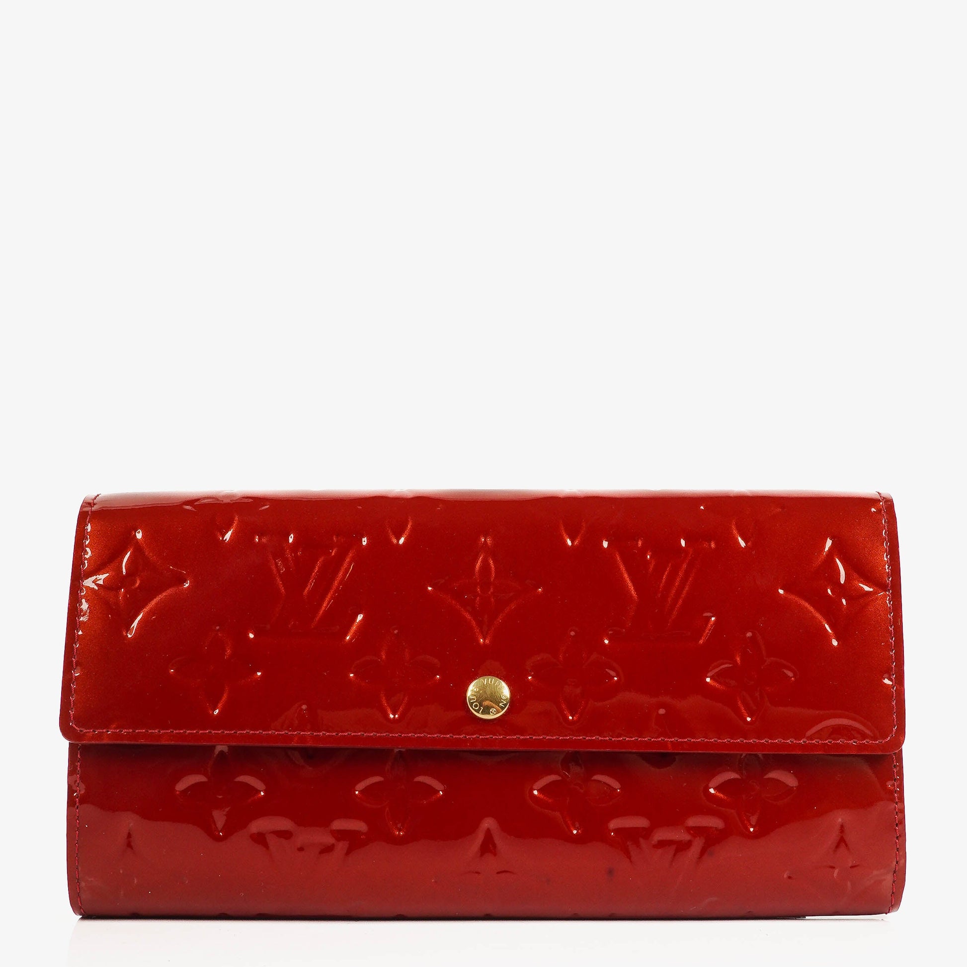 Louis Vuitton Sarah Rouge Red Monogram Vernis Wallet