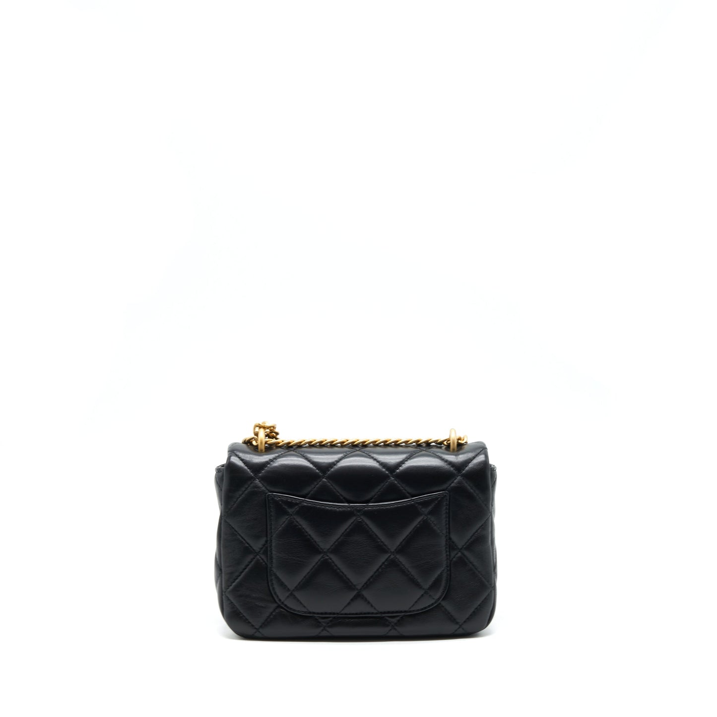 Chanel 22P Seasonal Mini Square Flap Bag Lambskin Black