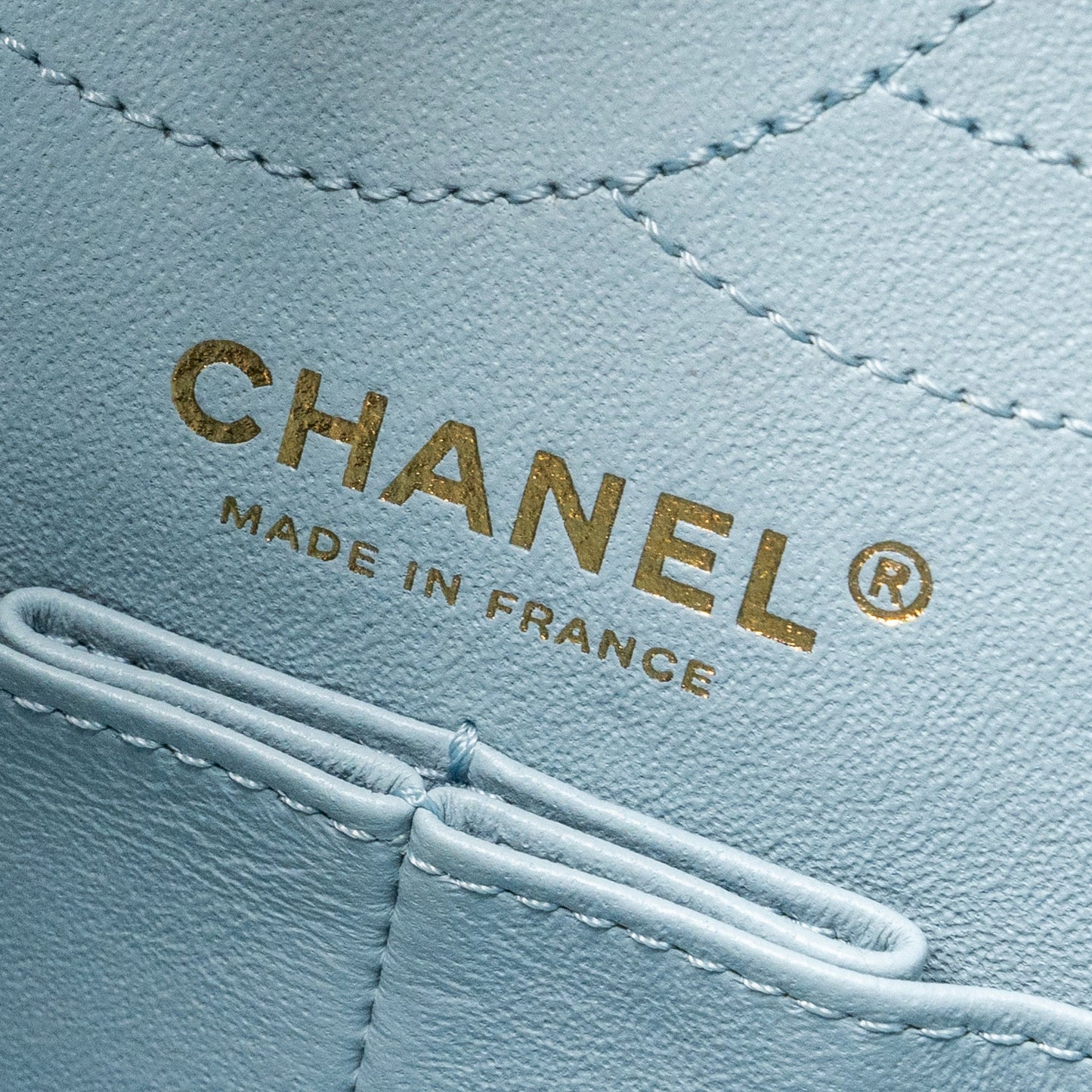 Chanel Small 2.55 226 reissue double flap bag calfskin light blue  (microchip)