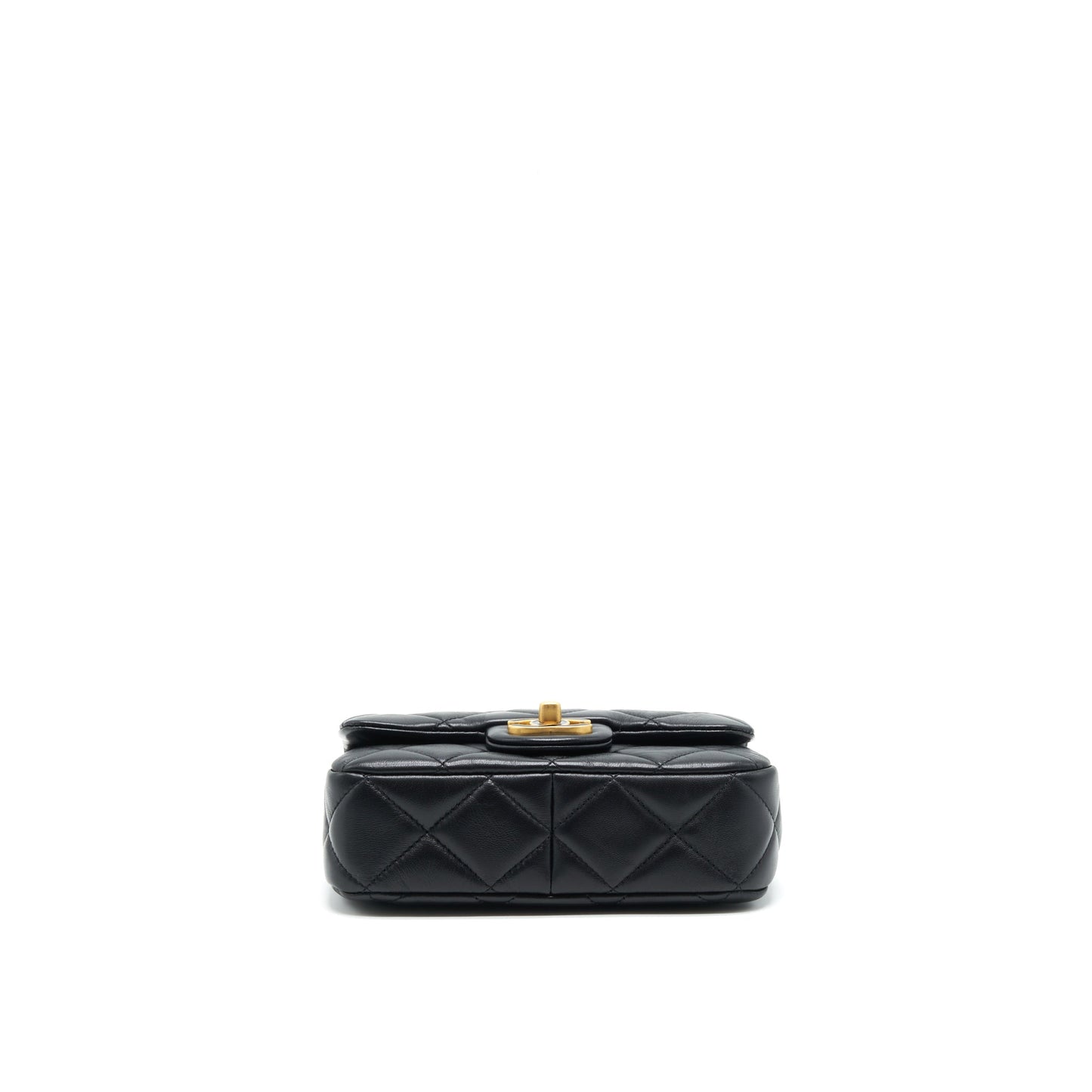 Chanel 22P Seasonal Mini Square Flap Bag Lambskin Black