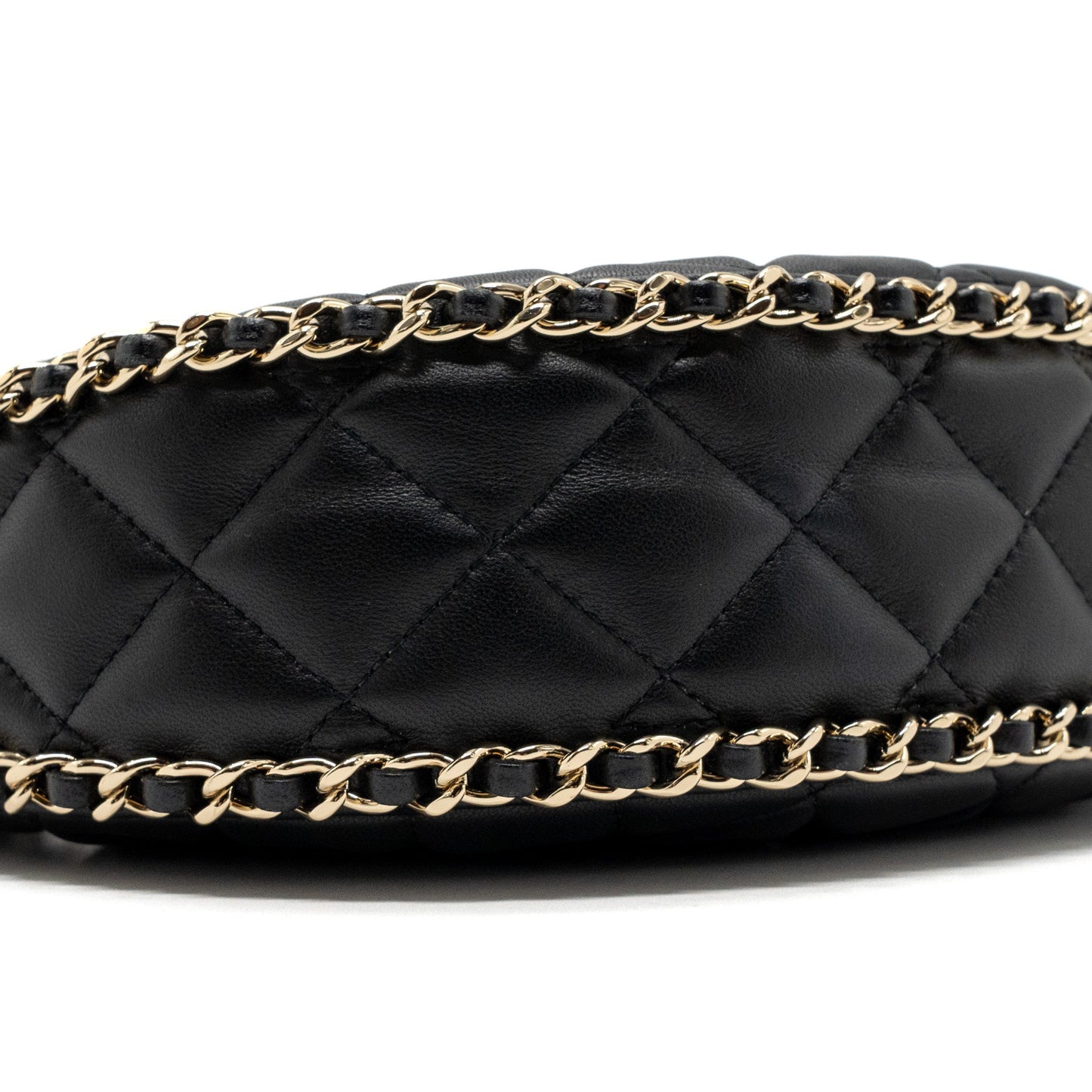 Chanel Small Moon Hobo Bag Lambskin Black L (microchip)