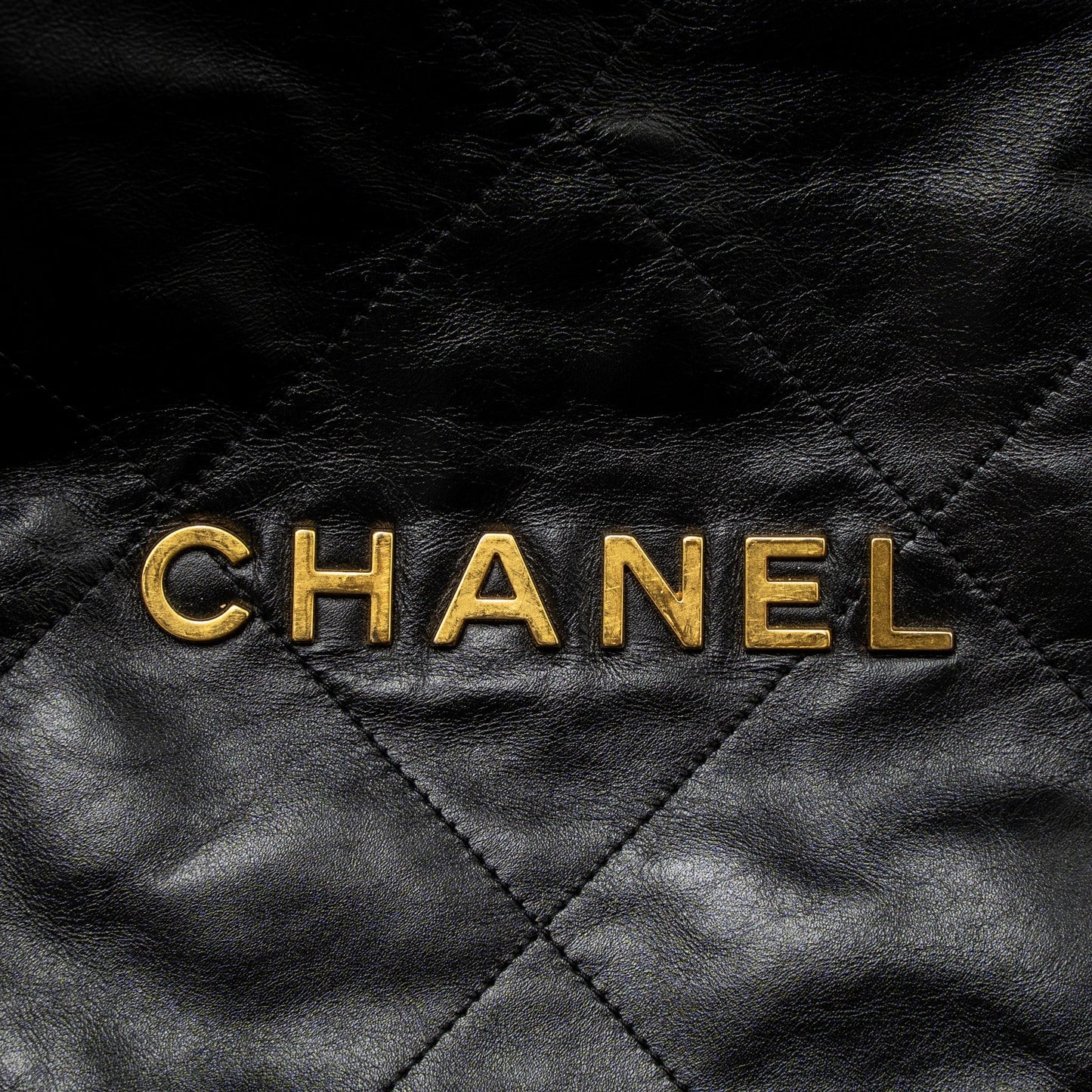 Chanel Large 22 Bag Shiny Calfskin Black  (Microchip)