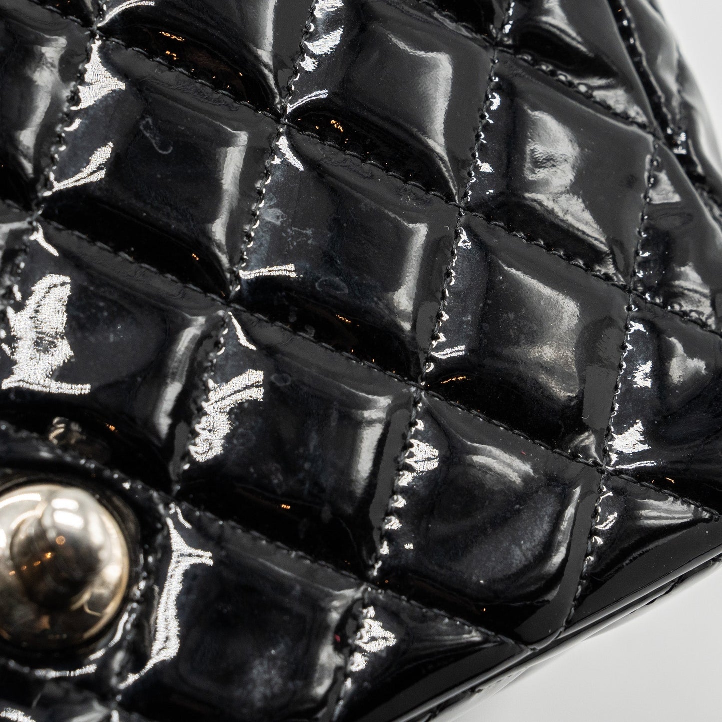 Chanel Mini Rectangular Flap Bag Patent Black