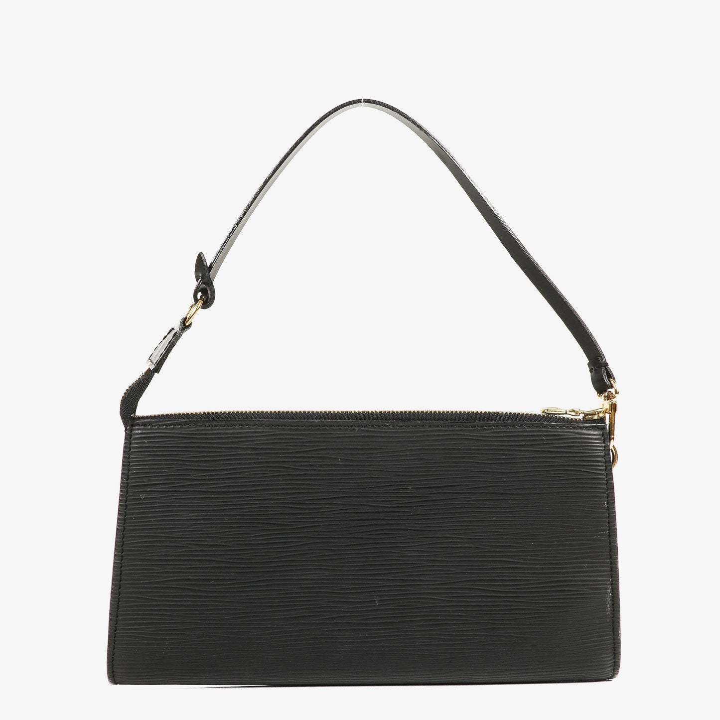 Louis Vuitton Pochette Accessoires Black EPI Leather Clutch Handbag