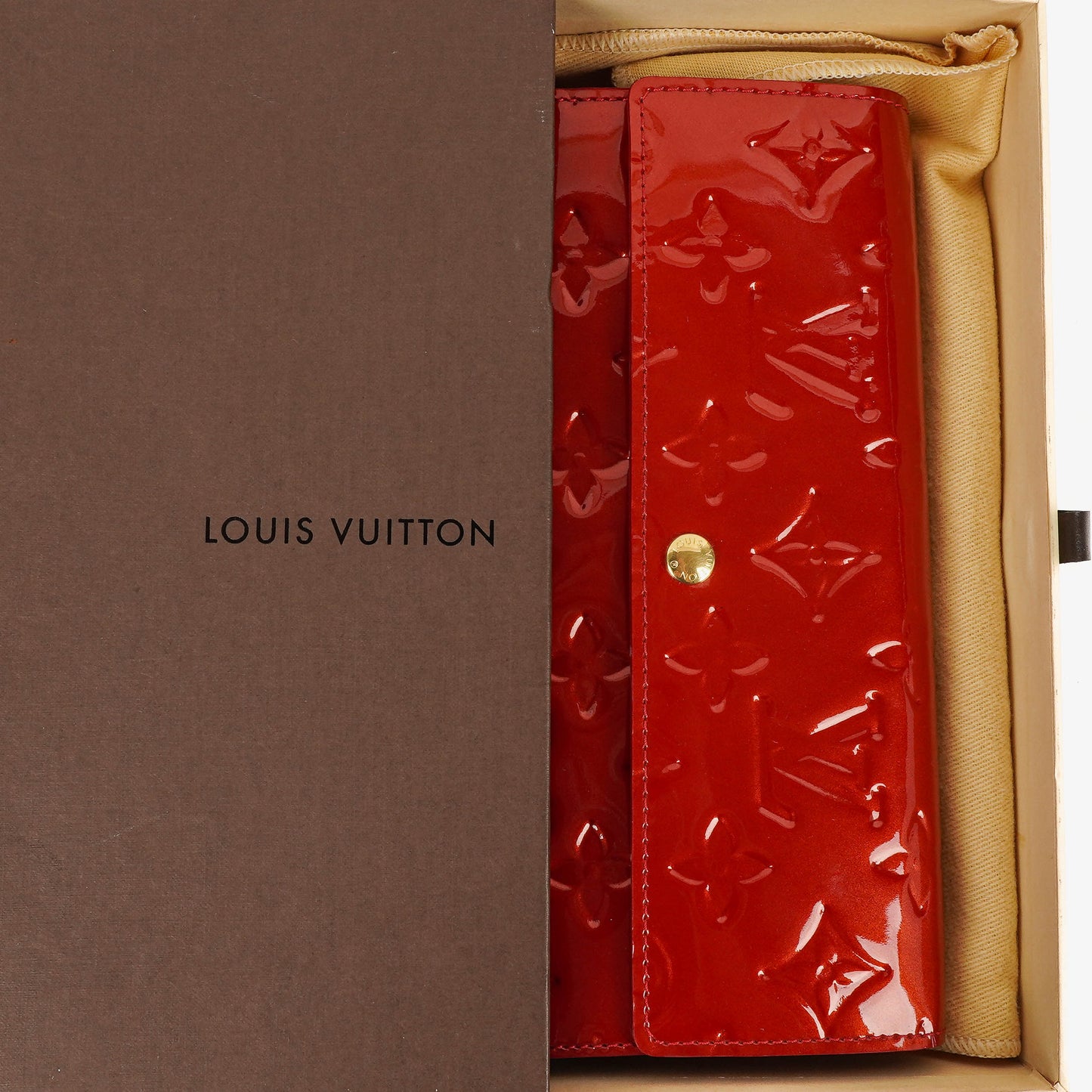 Louis Vuitton Sarah Rouge Red Monogram Vernis Wallet