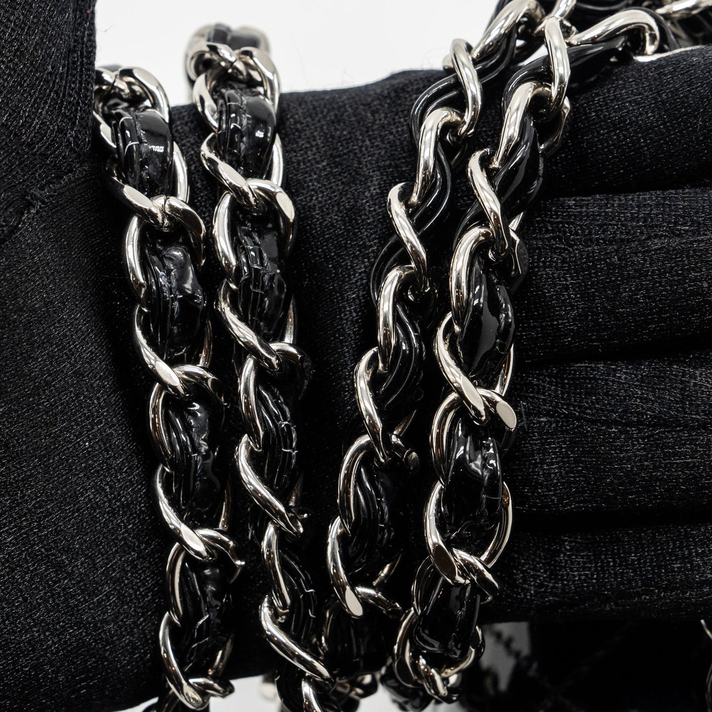 Chanel Mini Rectangular Flap Bag Patent Black