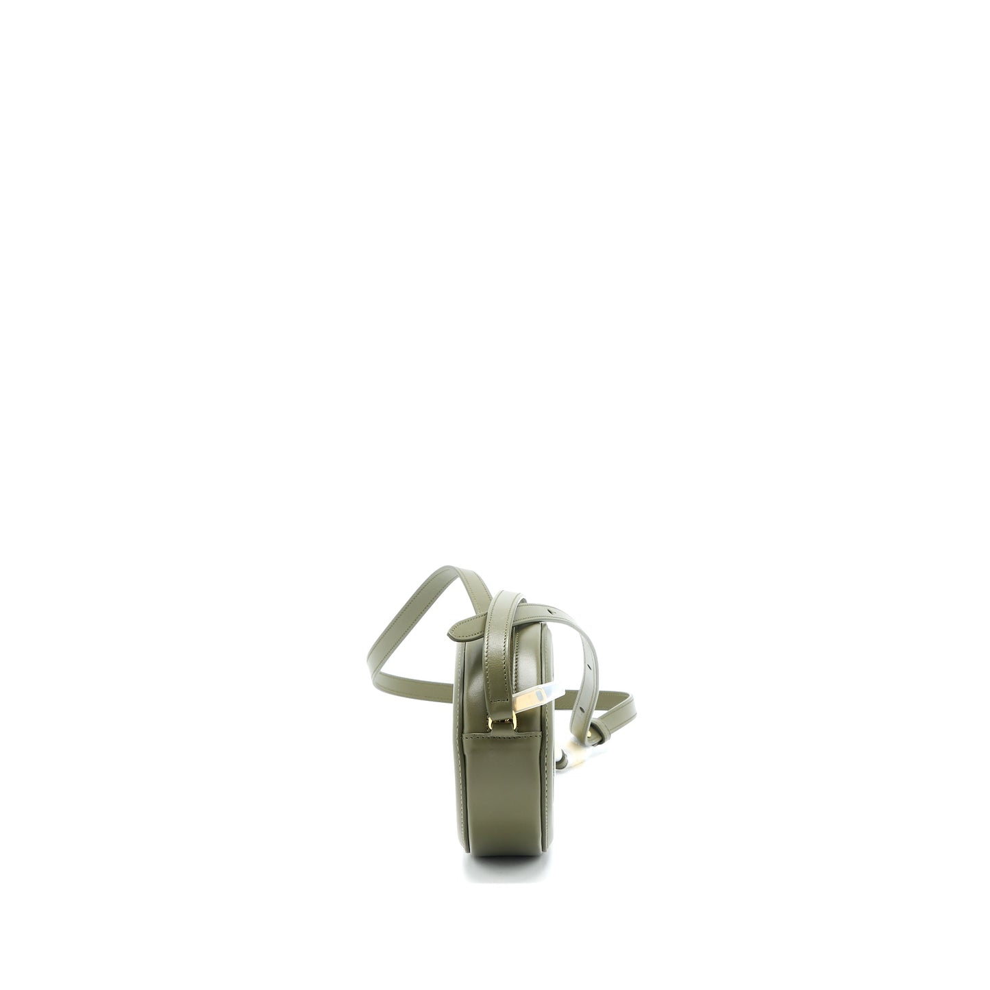 Celine Crossbody Oval Purse Calfskin Olive Green