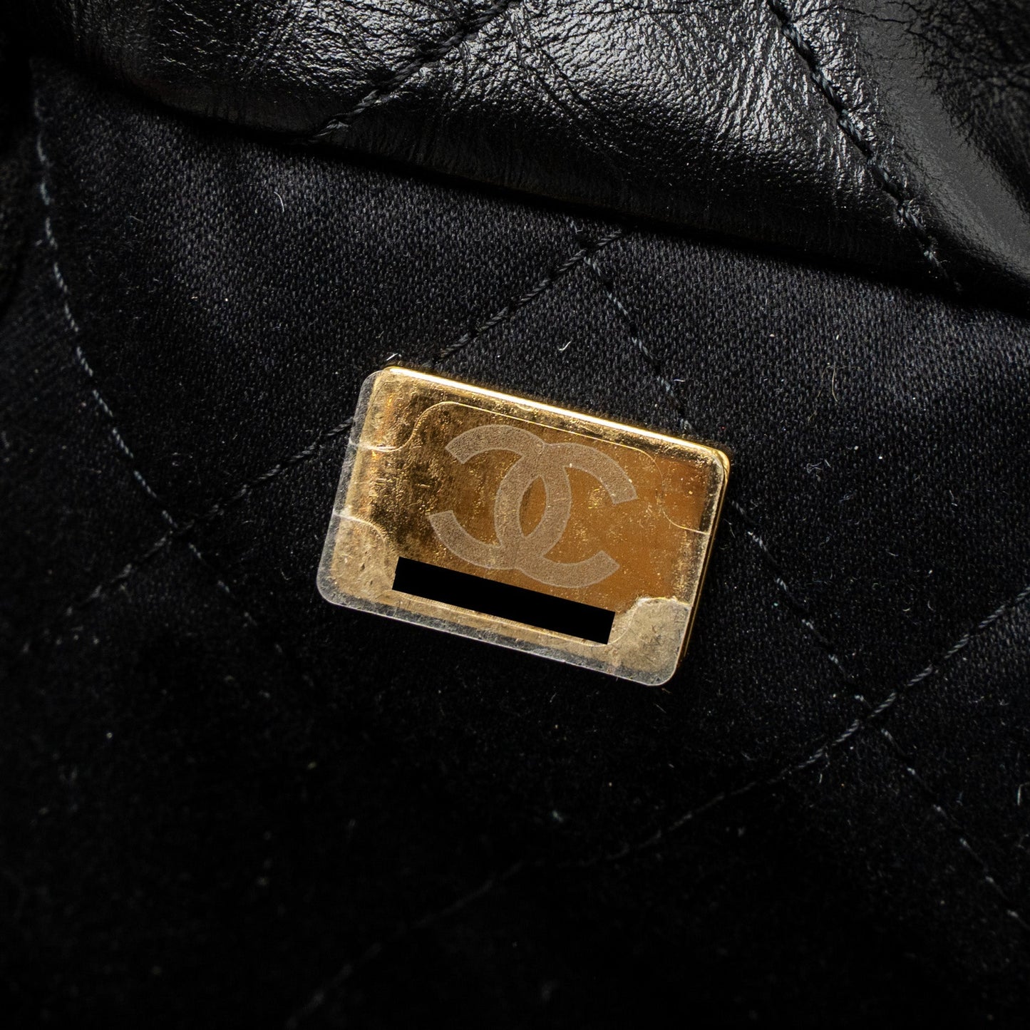 Chanel Large 22 Bag Shiny Calfskin Black  (Microchip)
