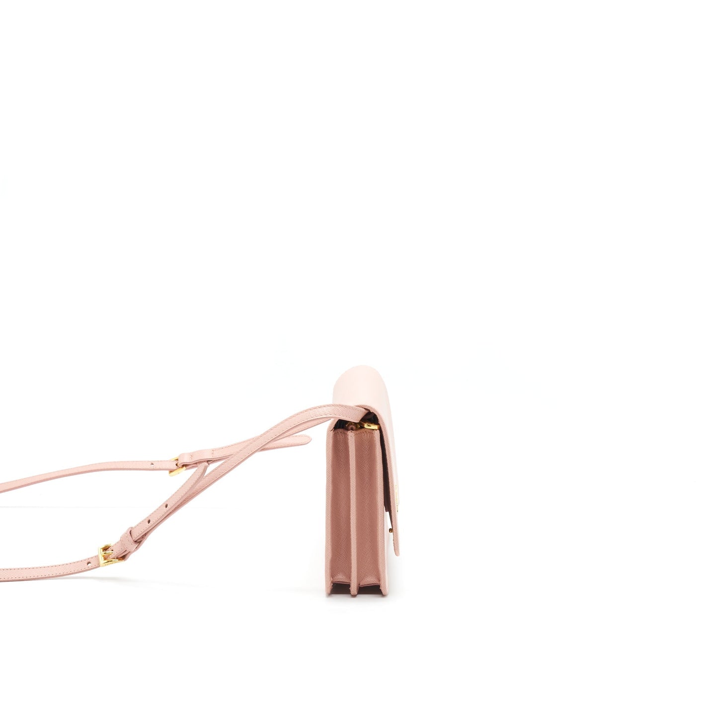 PRADA Portaf Saffiano Metal Oro Orchidea Purse