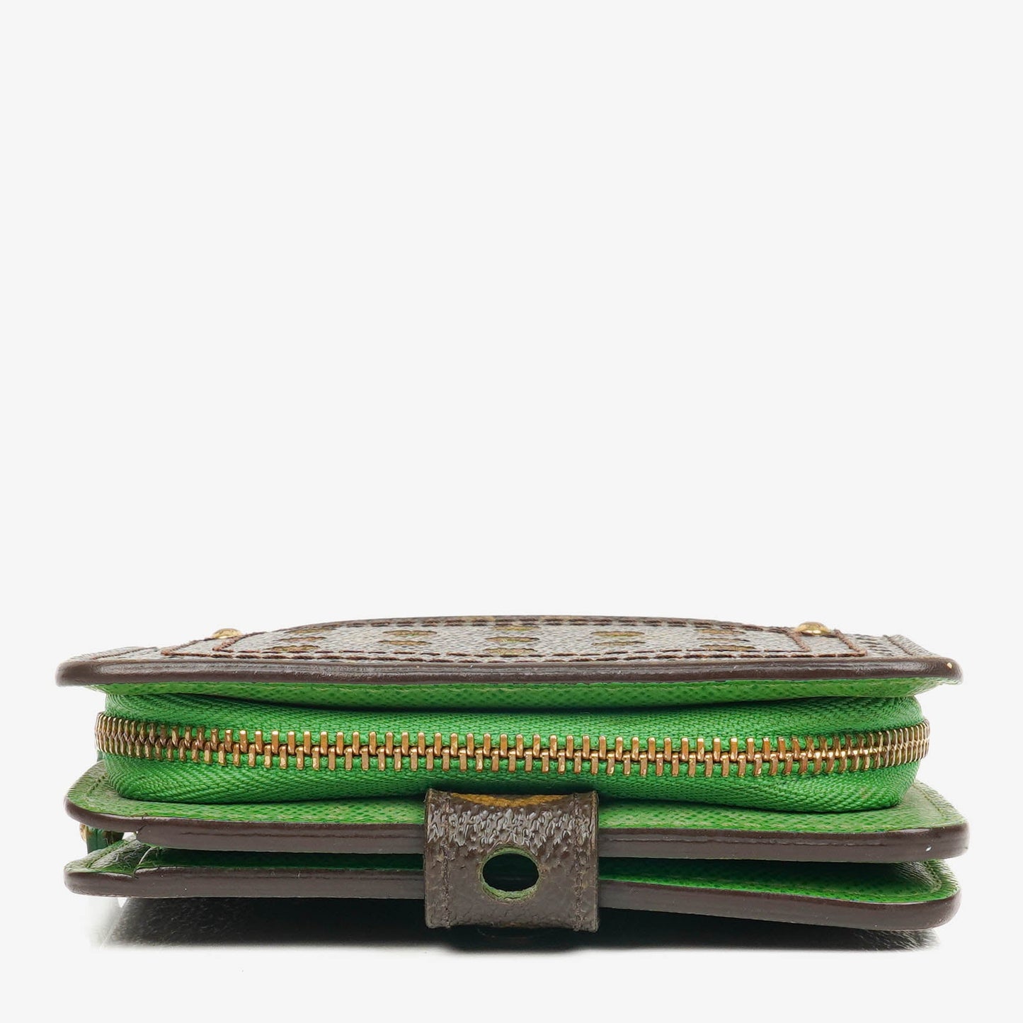 Louis Vuitton Monogram Canvas Perforated Green Compact Zip Wallet