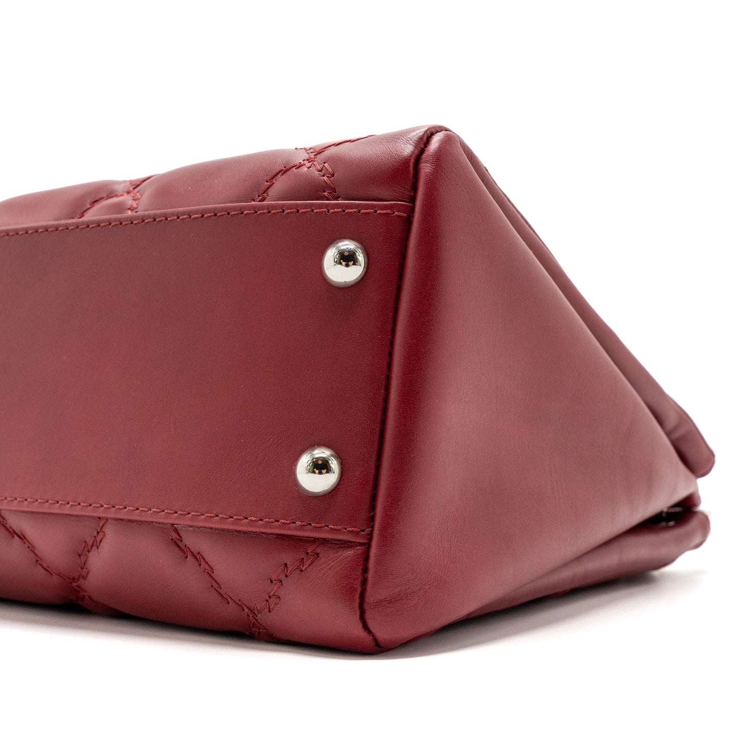 Chanel Hampton Tote Bag Calfskin Red