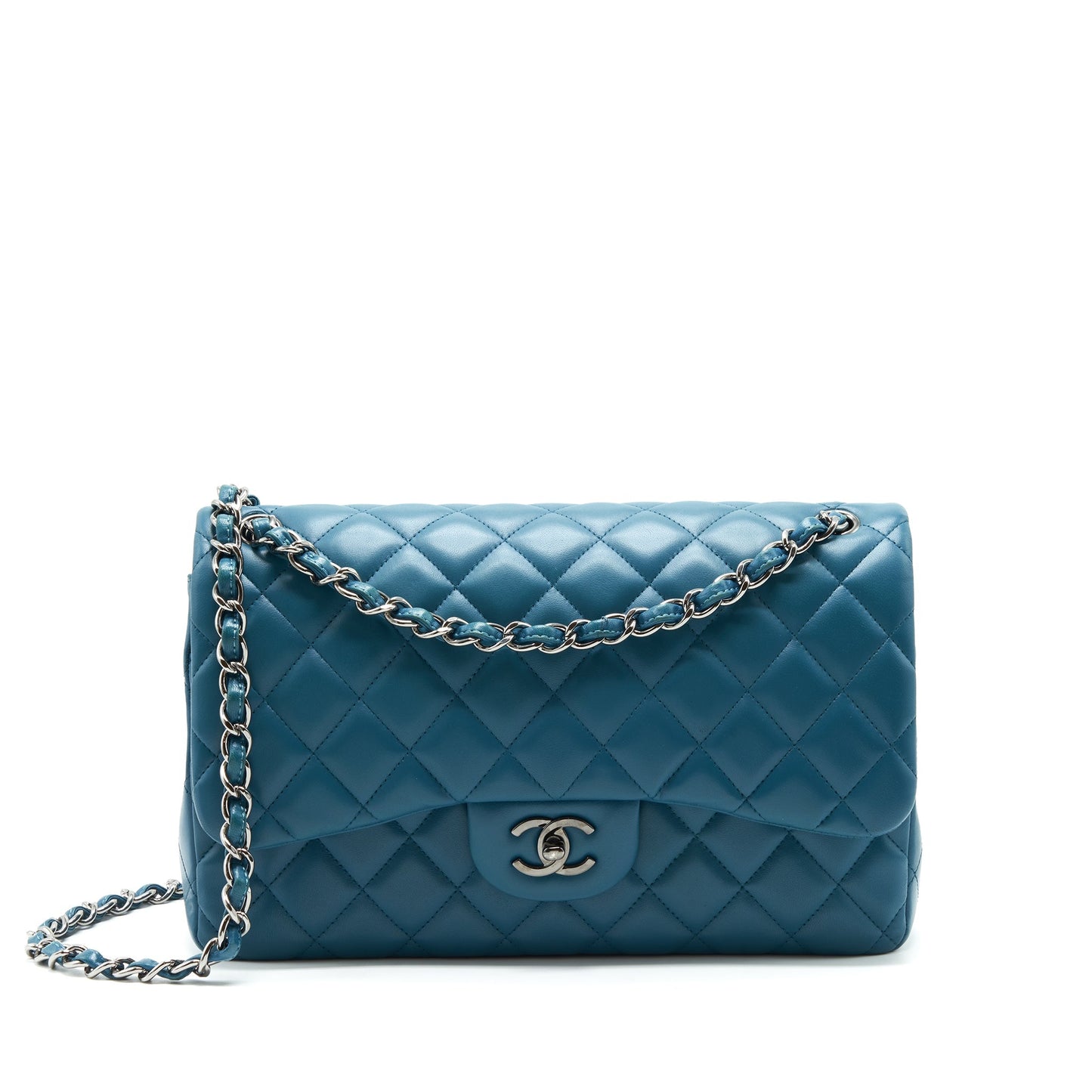 Chanel Jumbo Classic Double Flap Bag Lambskin Green