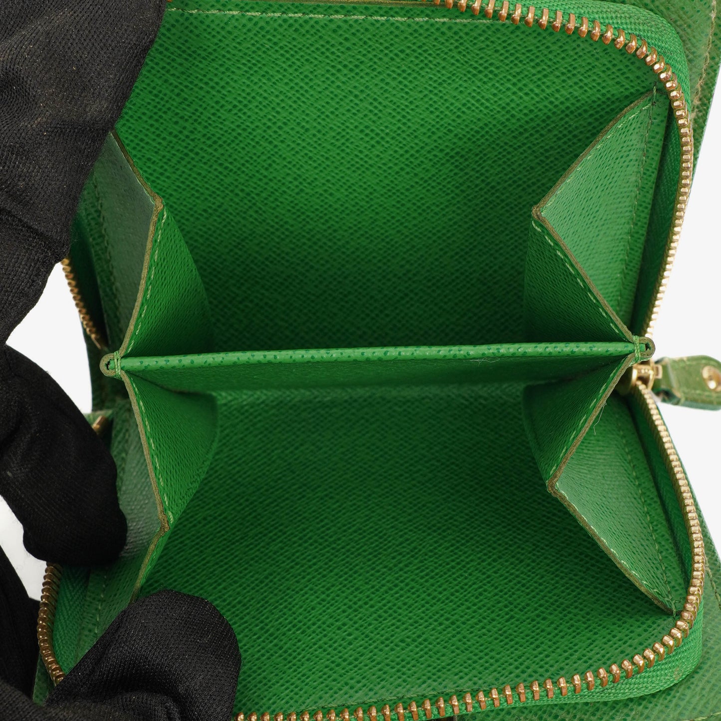 Louis Vuitton Monogram Canvas Perforated Green Compact Zip Wallet