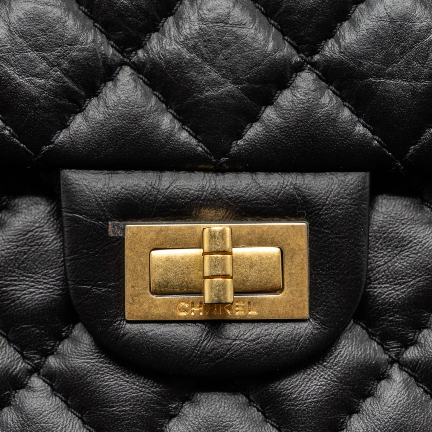 Chanel Mini 2.55 Reissue Flap Bag Aged Calfskin Black Brushed  (Microchip)