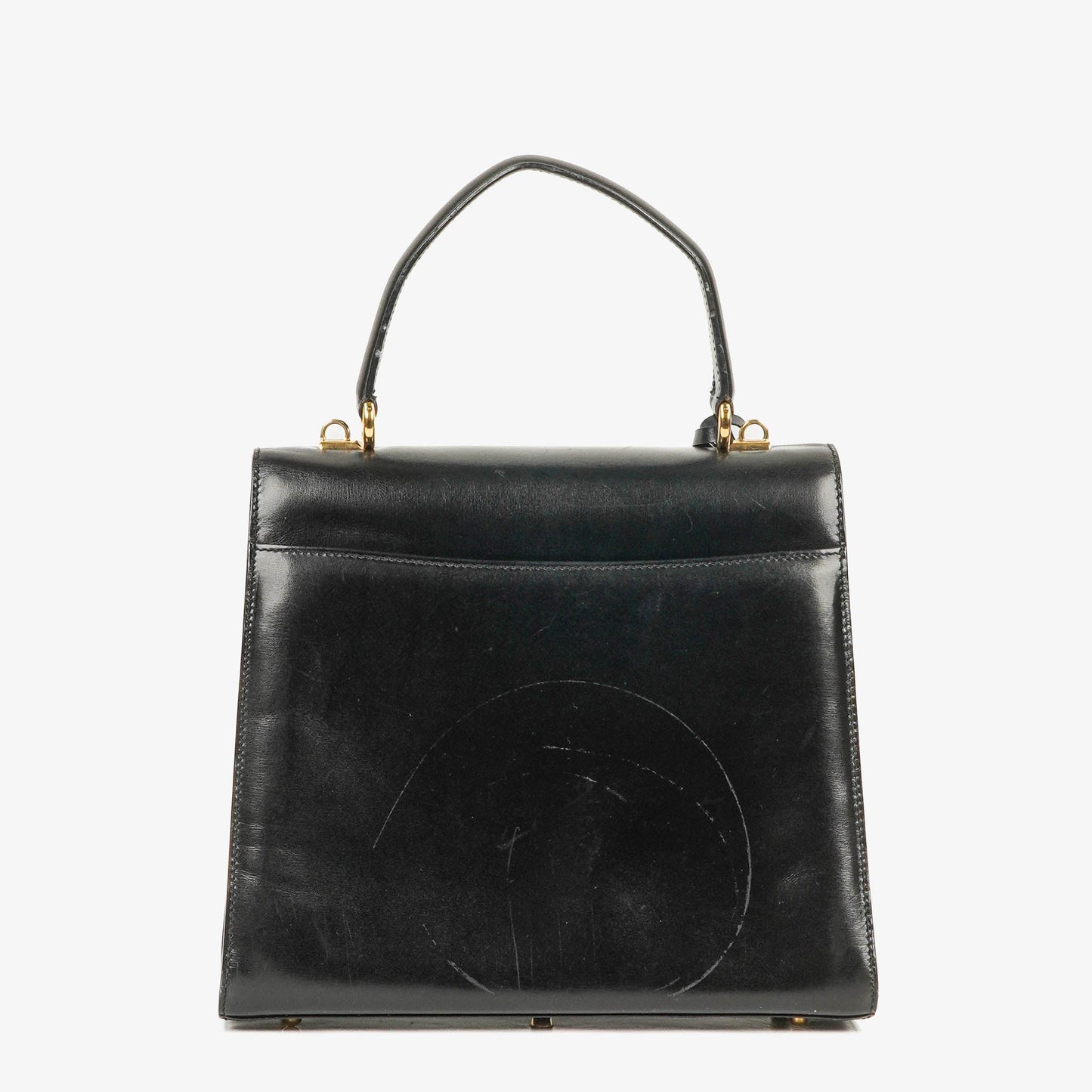 Gucci Glossy Leather Vintage Lady Lock Bag Black