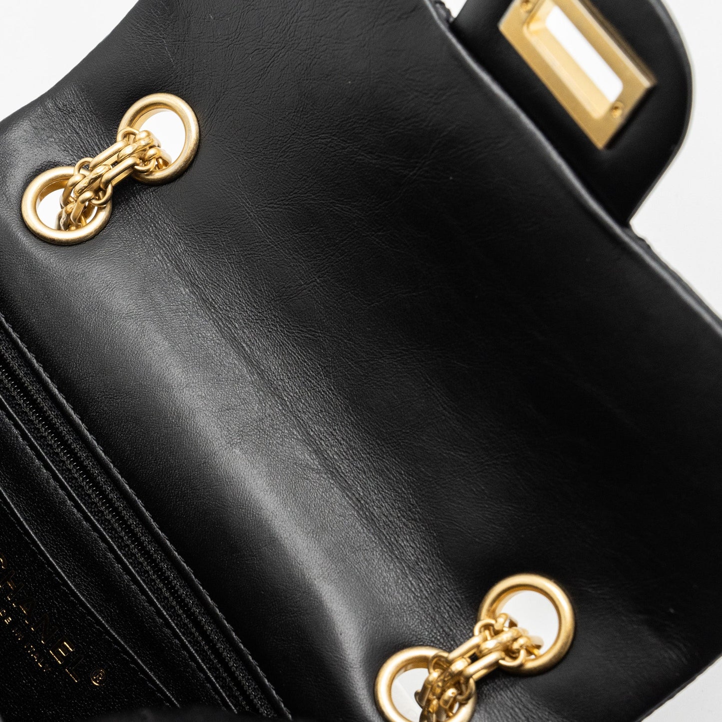Chanel Mini 2.55 Reissue Flap Bag Aged Calfskin Black Brushed  (Microchip)