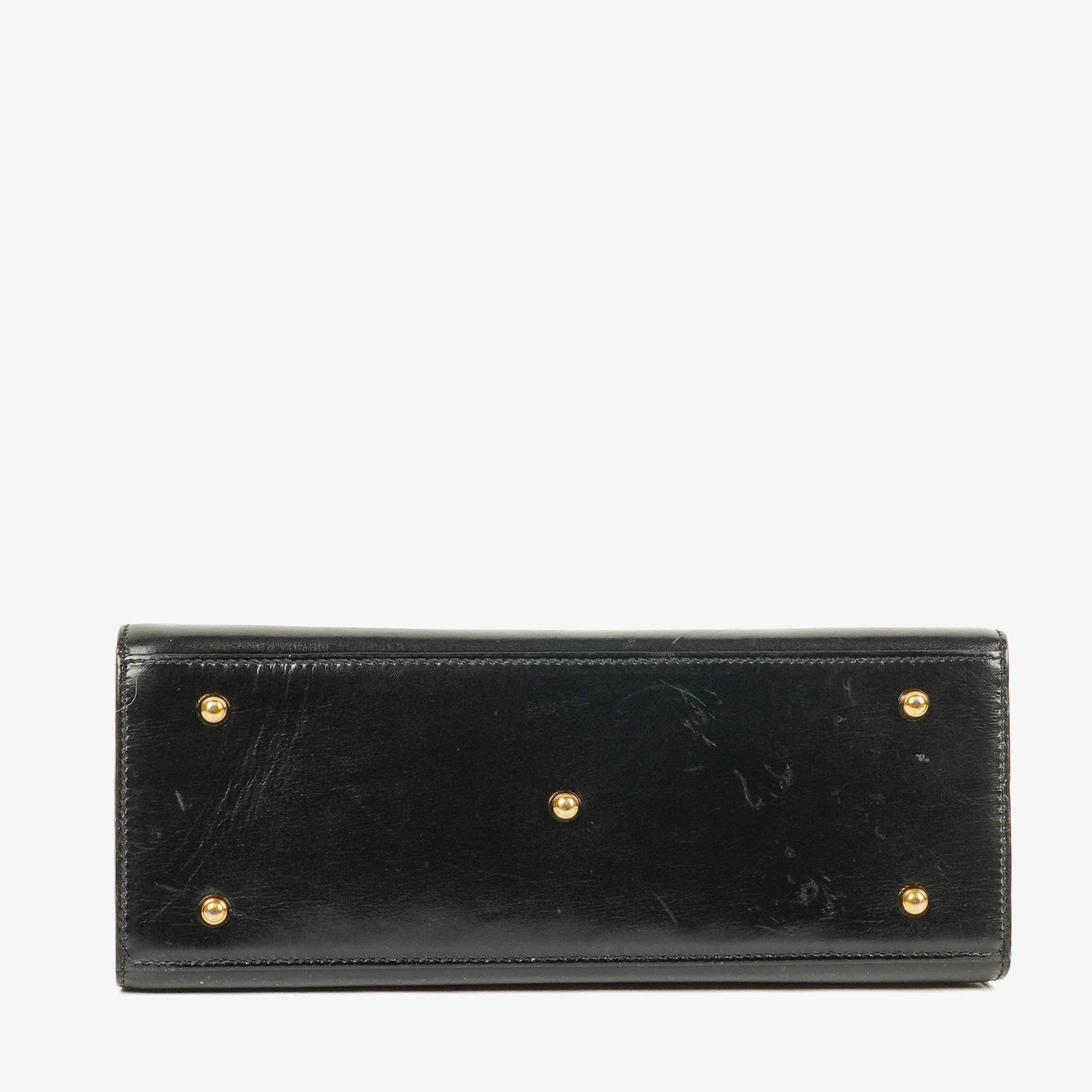 Gucci Glossy Leather Vintage Lady Lock Bag Black