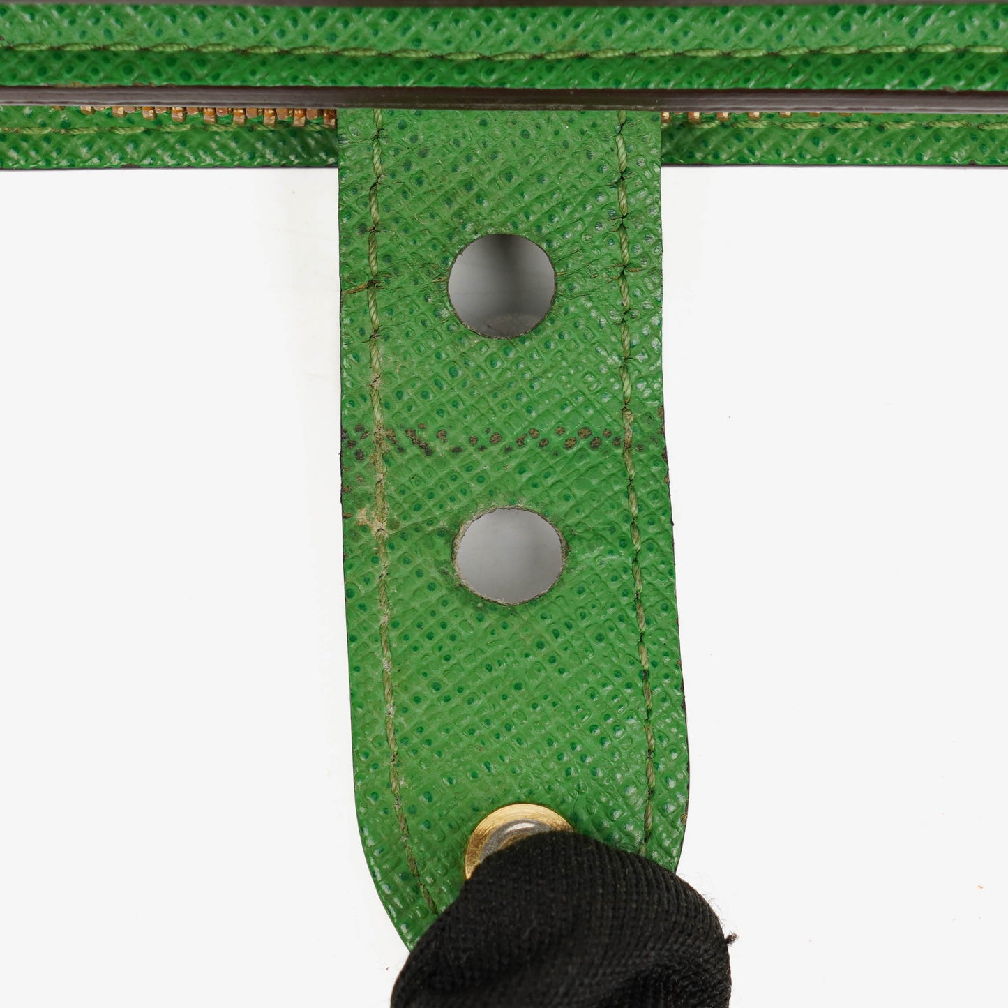 Louis Vuitton Monogram Canvas Perforated Green Compact Zip Wallet