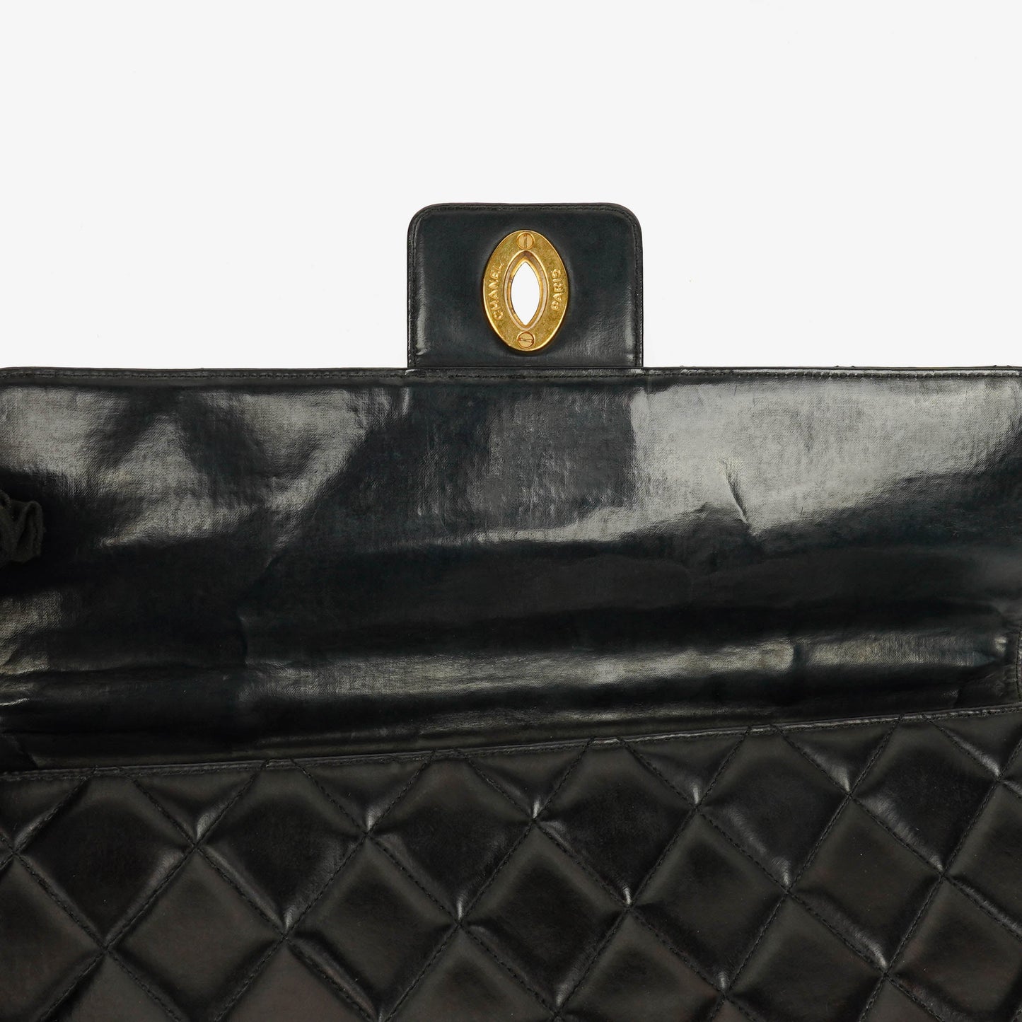 Chanel CC Maxi Logo Black Briefcase
